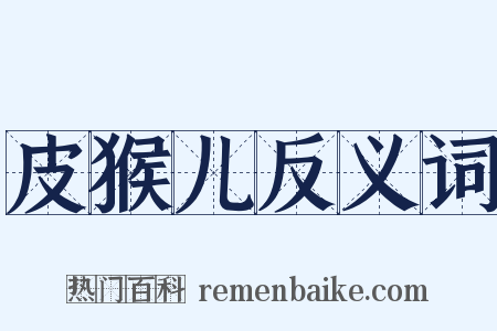 皮猴儿反义词是什么意思的图片